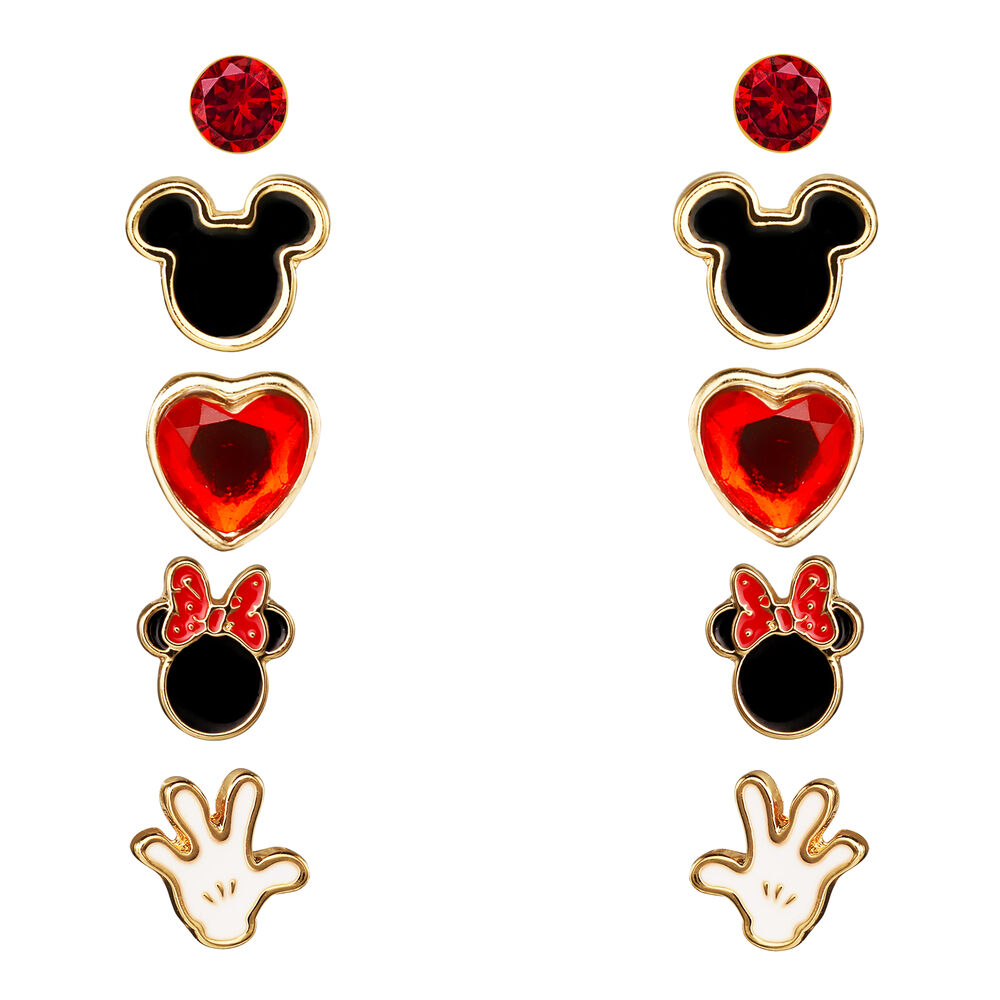 Set 5 Pares de pendientes Mickey & Minnie Disney