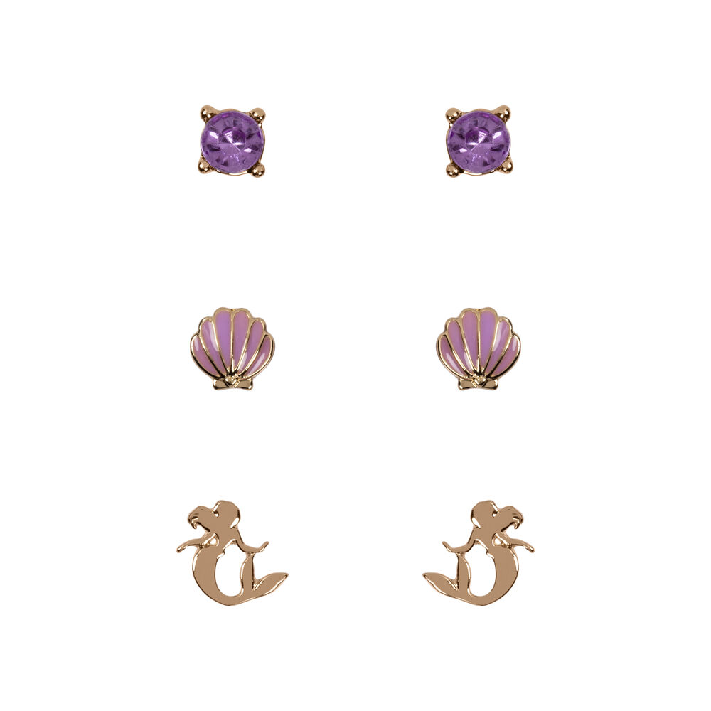 Set 3 Pares de pendientes La Sirenita Disney