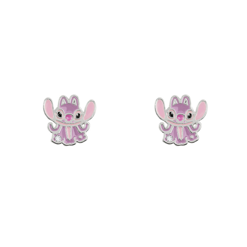Pendientes Angel Stitch Disney plata