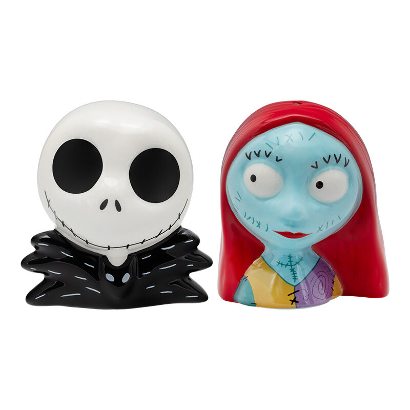 Set salero y pimentero Jack &#38; Sally Pesadilla Antes de Navidad Disney 7cm