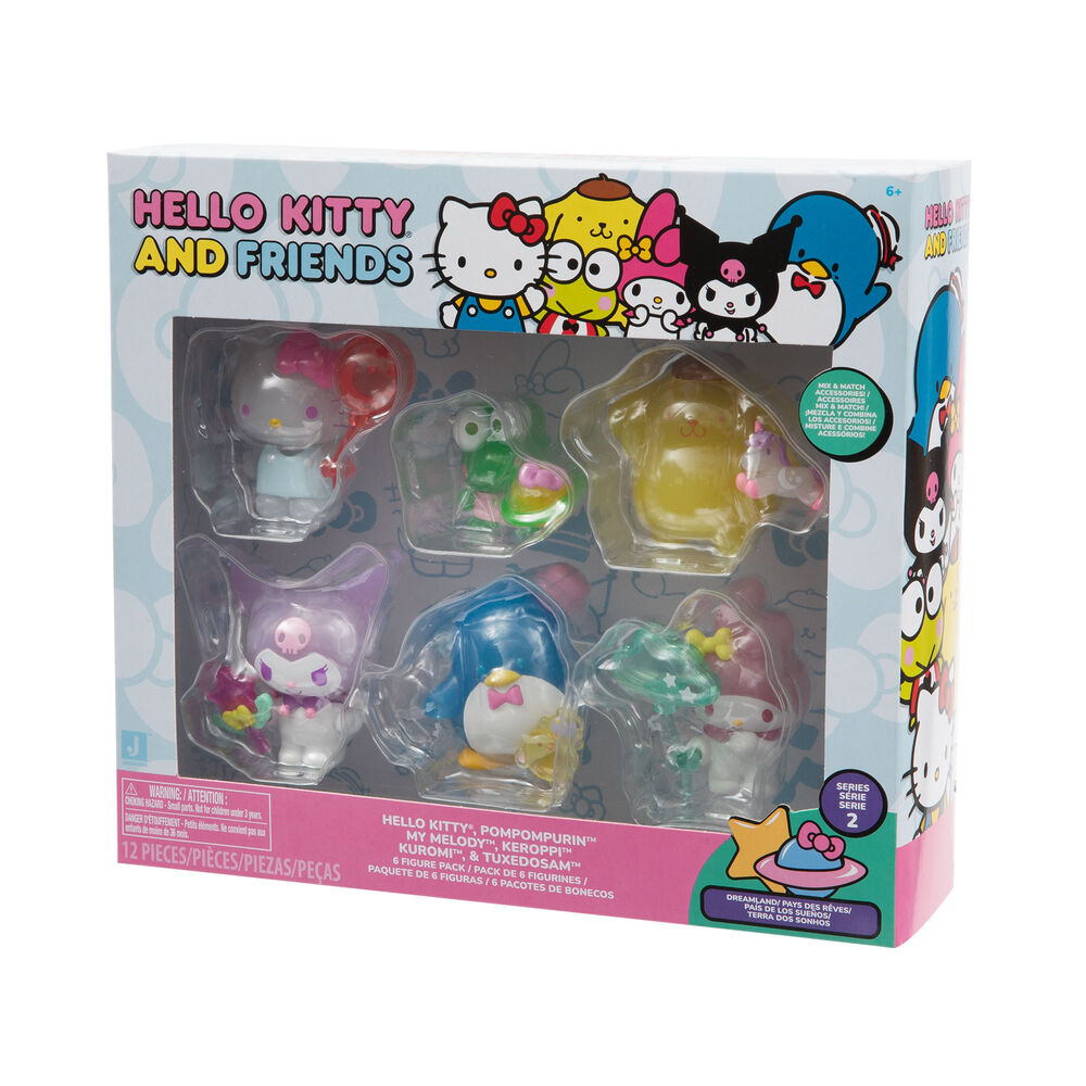 Blister 6 figuras Hello Kitty 5cm