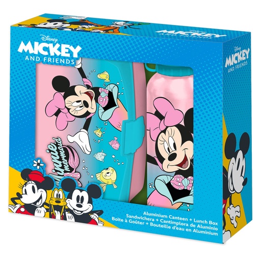 [8435507872485] Blister Sandwichera + Cantimplora aluminio Minnie Disney 500ml