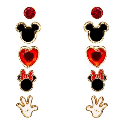 [887746775580] Set 5 Pares de pendientes Mickey & Minnie Disney