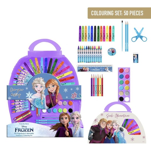 [8445484396041] Set papeleria Frozen Disney 50pzs