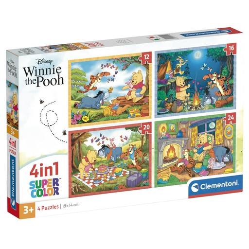 [8005125215140] Puzzle Winnie the Pooh Disney 12-16-20-24pzs