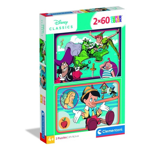 [8005125248230] Puzzle Classic Disney 2x60pzs