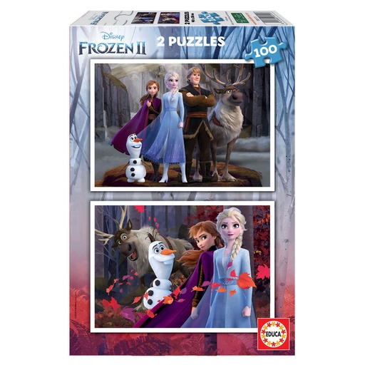 [8412668181113] Puzzle Frozen 2 Disney 2x100pzs