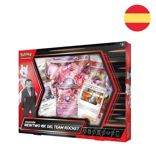 [196214109421] Blister juego cartas coleccionables Mewtwo ex del Team Rocket Juntos de Aventuras Pokemon español