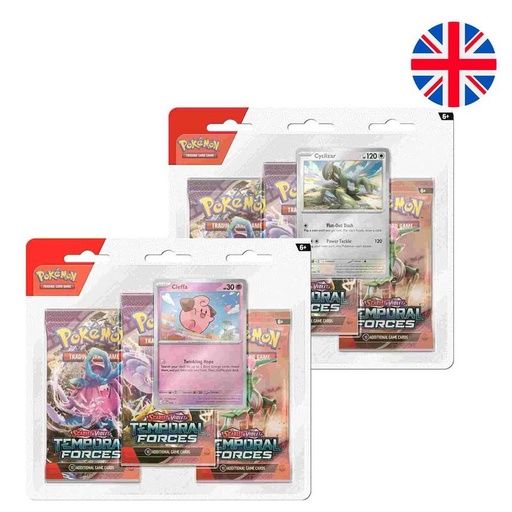 [820650856464] Blister juego cartas coleccionables Temporal Forces Scarlet & Violet Pokemon ingles surtido