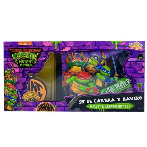 [8426842107530] Blister cartera + llavero Mutant Mayhem Tortugas Ninja