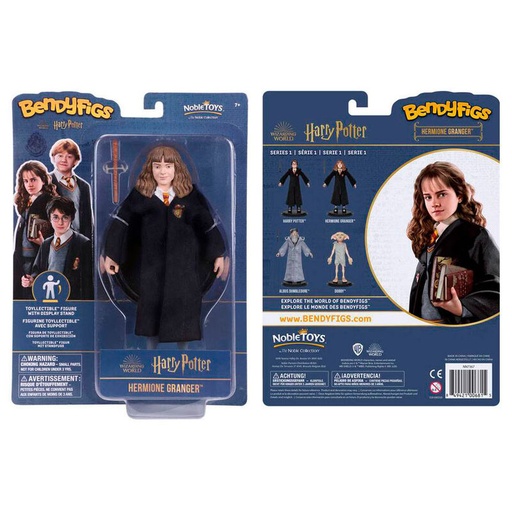 [849421006815] Figura Maleable Bendyfigs Hermione con varita Harry Potter 19cm