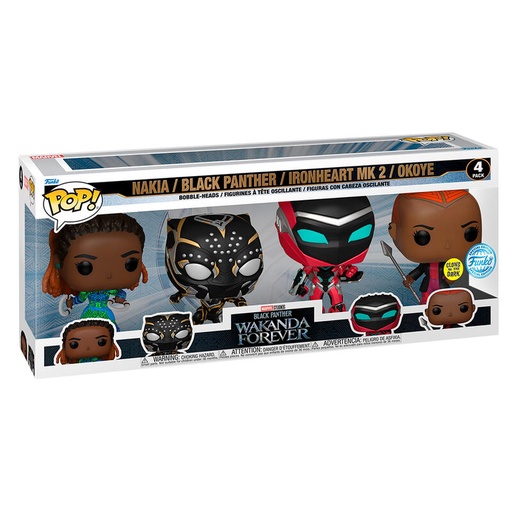 [889698691123] Blister 4 figuras POP Marvel Black Panther Wakanda Forever Exclusive