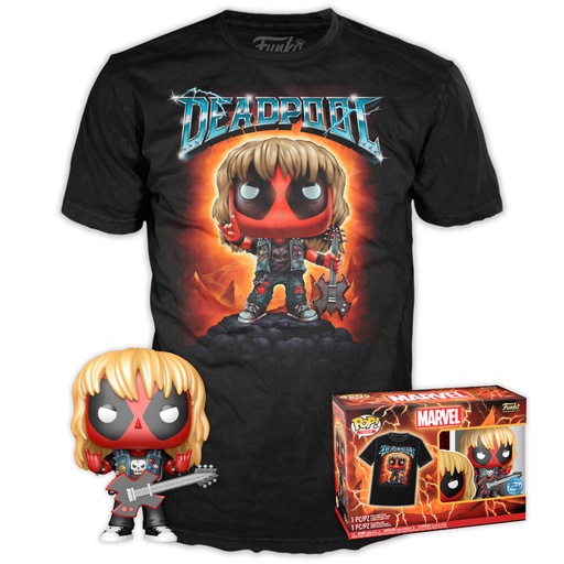 [889698750547] Set figura POP & Tee Marvel Deadpool Heavy Metal
