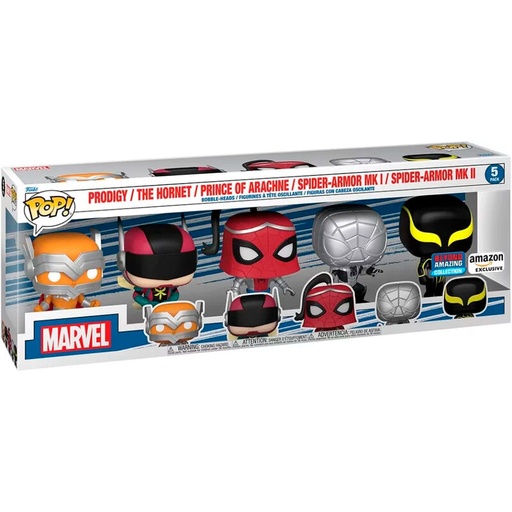 [889698622813] Blister 5 figuras POP Marvel Spiderman Exclusive