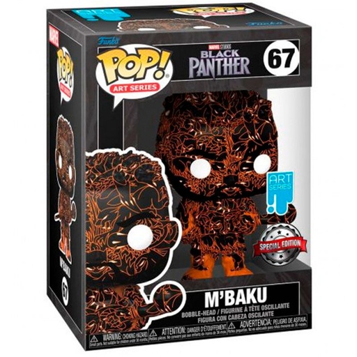 [889698648912] Figura POP Marvel Black Panther M Baku Artist + Case Exclusive