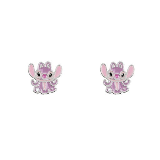 [198660032261] Pendientes Angel Stitch Disney plata