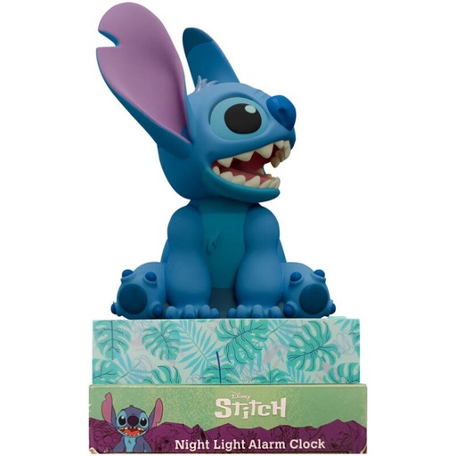 [8435507886130] Lampara 3D con despertador Stitch Disney