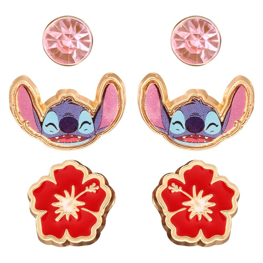 [887746775368] Set 3 Pares de pendientes Stitch Disney