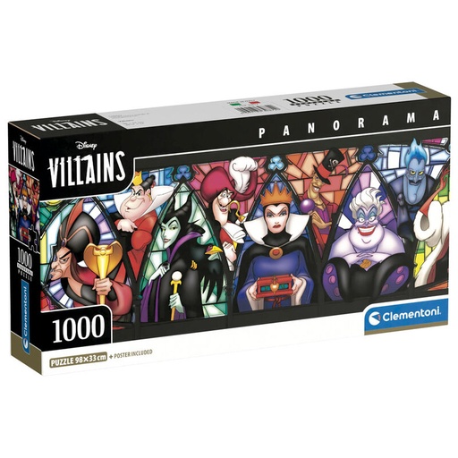 [8005125398720] Puzzle panorama Villanas Disney 1000pzs