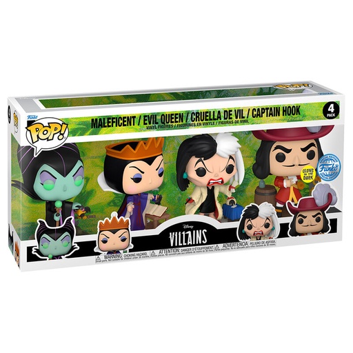 [889698771290] Blister 4 figuras POP Disney Villanas