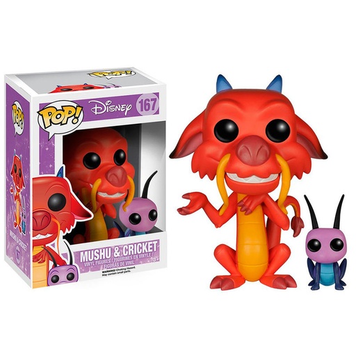 [849803058982] Figura POP Disney Mulan Mushu & Cricket