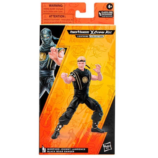 [5010994187033] Figura Morphed Johnny Lawrence Black Boar Ranger Power Rangers x Cobra Kai Lightning 15cm