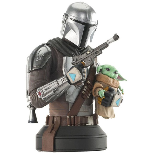 [699788843659] Busto Mandalorian con Grogu The Mandalorian Star Wars 15cm