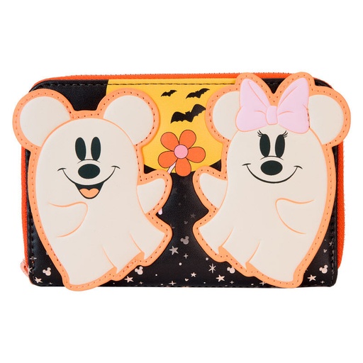 [671803520493] Cartera Floral Ghost Mickey &#38; Minnie Disney Loungefly