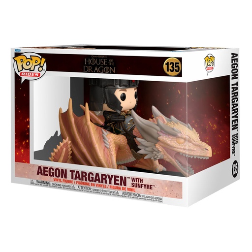 [889698834605] Figura POP Rides La Casa del Dragon Aegon Targaryen with Sunfyre
