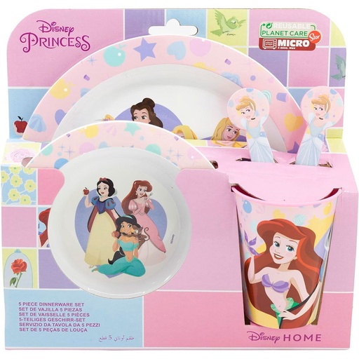 [8412497512805] Set vajilla Princesas Disney 5pzs