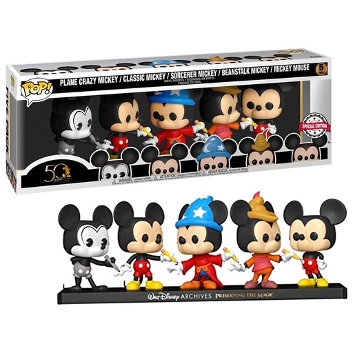 [889698511186] Set 5 figuras POP Disney Archives Mickey Exclusive