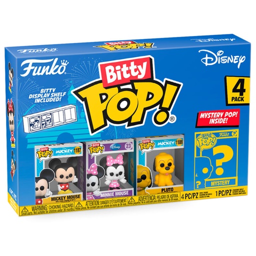 [889698713191] Blister 4 figuras Bitty POP Disney Mickey
