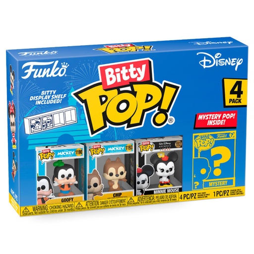 [889698713221] Blister 4 figuras Bitty POP Disney Goofy