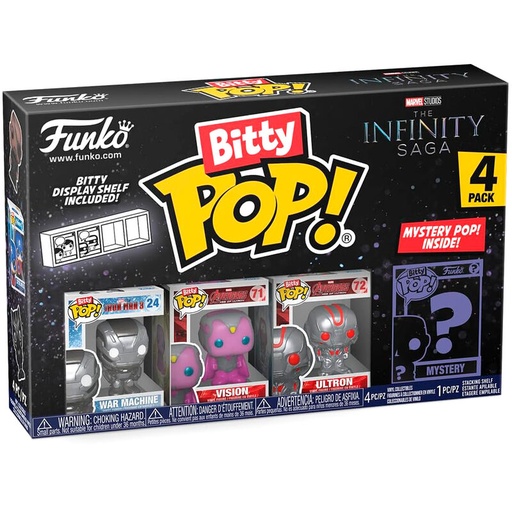 [889698715058] Blister 4 figuras Bitty POP Marvel The Infinity Saga Iron Man