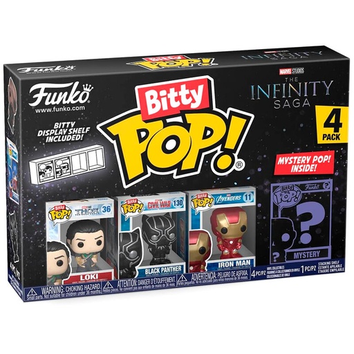 [889698715065] Blister 4 figuras Bitty POP Marvel The Infinity Saga Loki