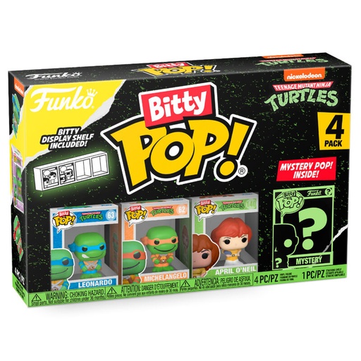 [889698715072] Blister 4 figuras Bitty POP Tortugas Ninja Leonardo