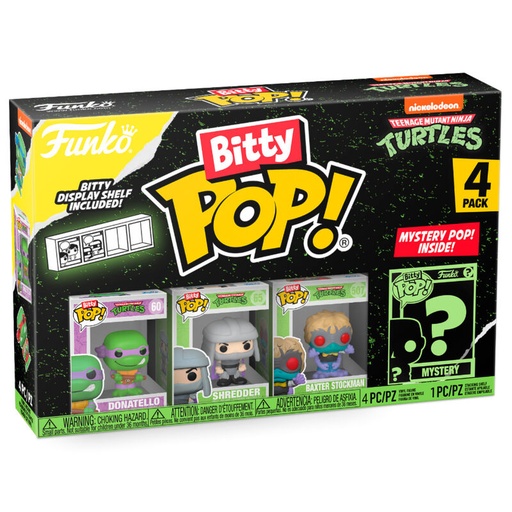 [889698715089] Blister 4 figuras Bitty POP Tortugas Ninja Donatello