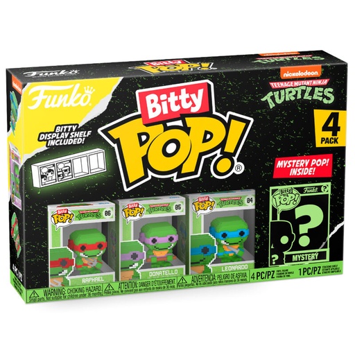 [889698715102] Blister 4 figuras Bitty POP Tortugas Ninja Blit