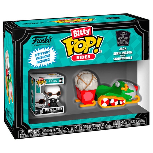 [889698836241] Figura Bitty POP Ride Disney Pesadilla Antes de Navidad Jack Skellington with Snowmobile