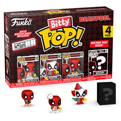 [889698849593] Blister 4 figuras Bitty POP Marvel Deadpool Master