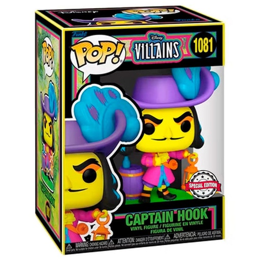[889698603959] Figura POP Disney Villains Hook Black Light Exclusive