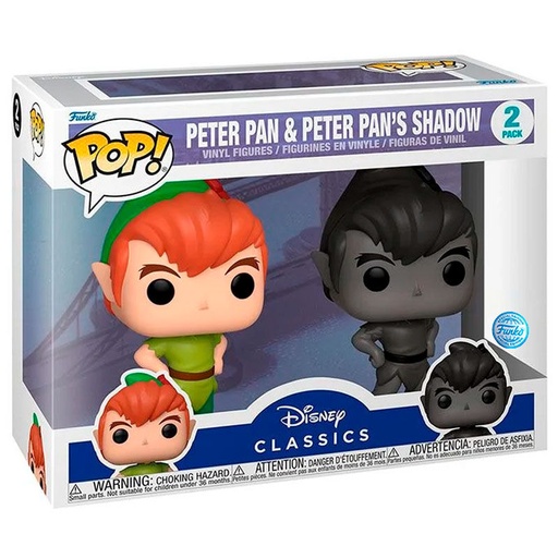[889698623407] Blister 2 figuras POP Disney Peter Pan - Peter Pan & Peter Pans Shadow Exclusive