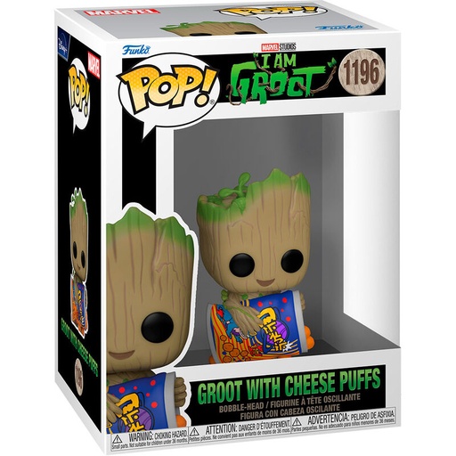 [889698706544] Figura POP Marvel I am Groot - Groot with Cheese Puffs