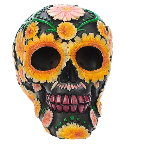 [5055071726378] Figura Calavera Día de los Muertos Margaritas 11cm