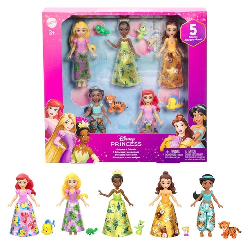 [194735263295] Blister 5 muñecas Princesas Disney