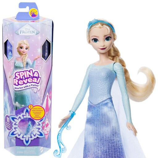 [194735280360] Muñeca Spin And Reveal Elsa Frozen Disney