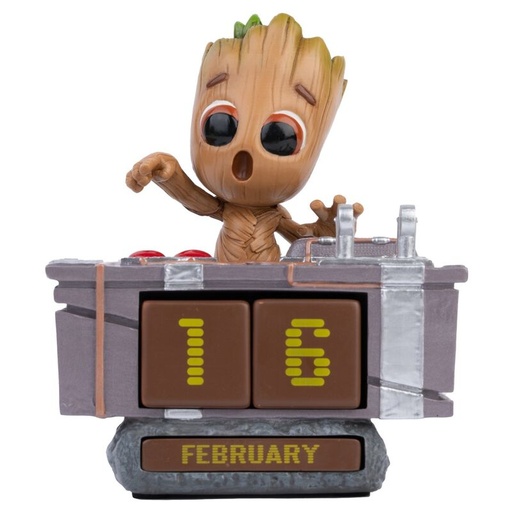 [8435497280789] Calendario Perpetuo 3D Groot Death Button Guardianes de la Galaxia Marvel