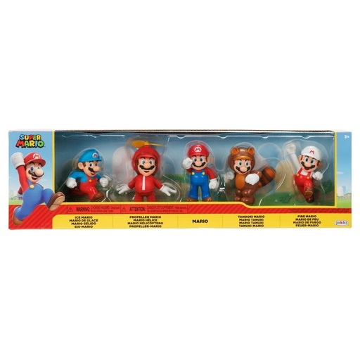 [192995416468] Blister 5 figuras Super Mario Bros 6cm
