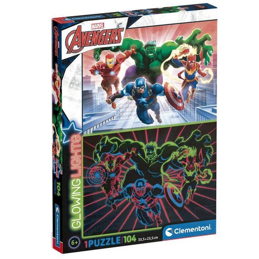 [8005125275540] Puzzle glowing Los Vengadores Avengers Marvel 104pzs