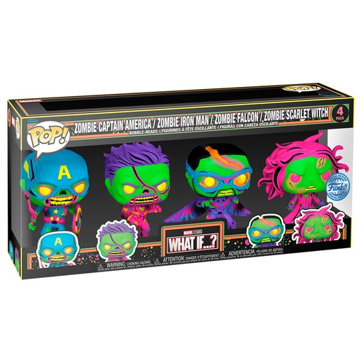[889698691161] Blister 4 figuras POP Marvel What If...? Exclusive